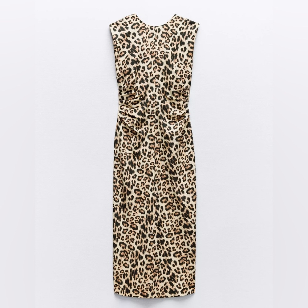 Zara Leopard Print Midi Dress